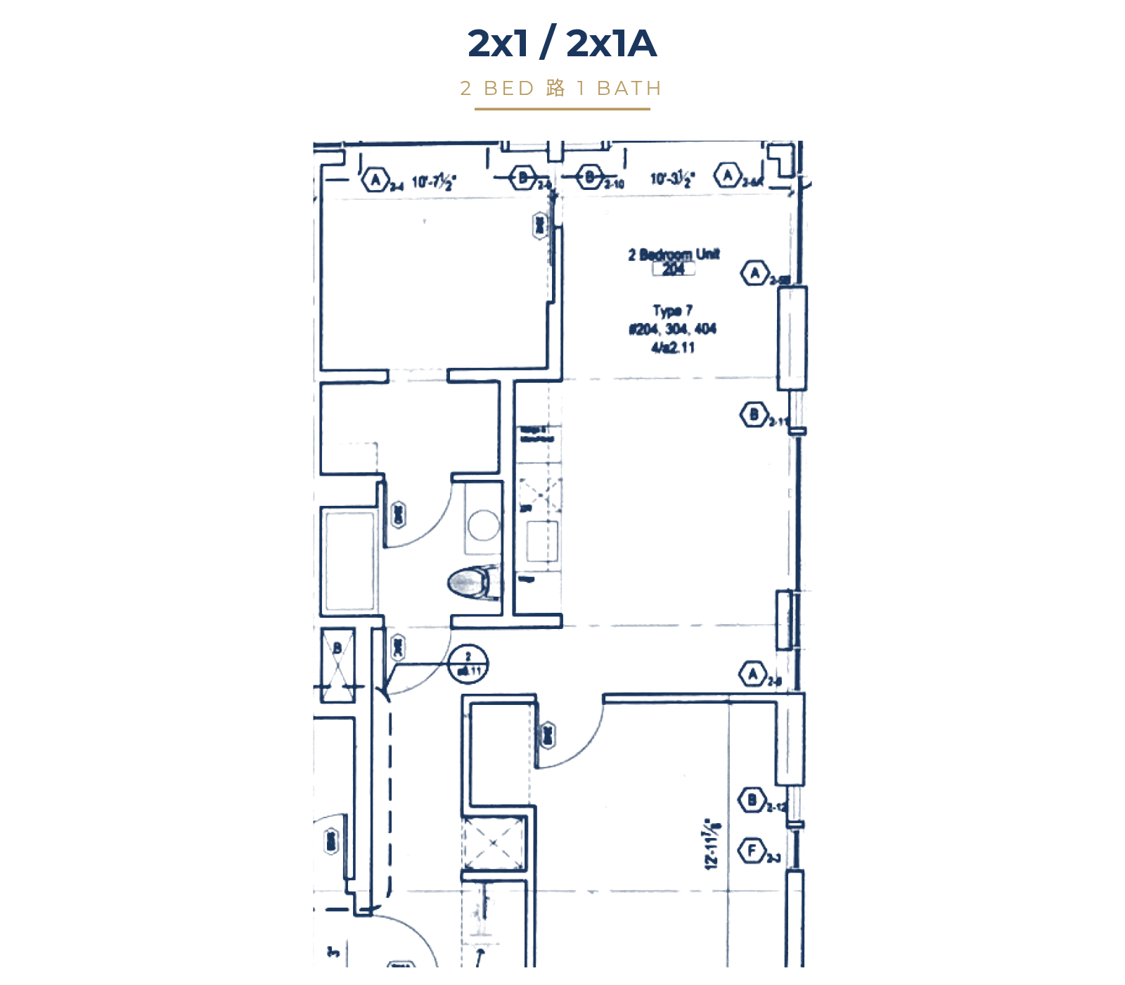 2x1 floor plan